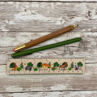 Summer Forest Wooden Ruler