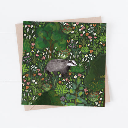 Badger greeting card