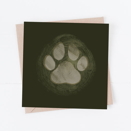 Green Paws greeting card