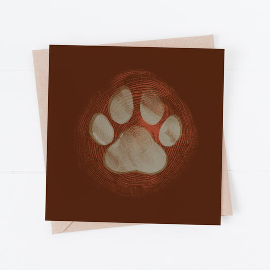 Red Paws greeting card