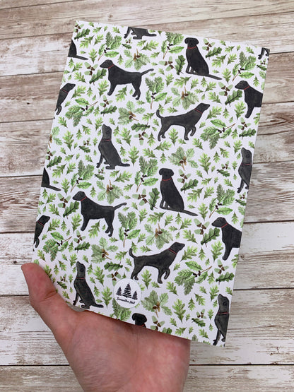 Black Labrador lined notebook