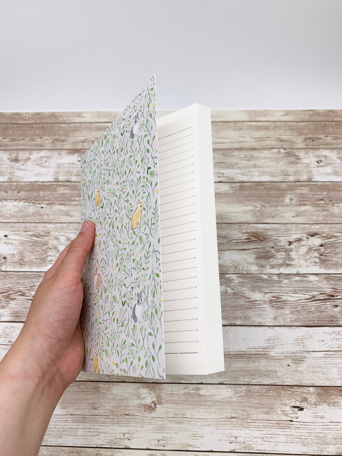 Rabbit lined notebook