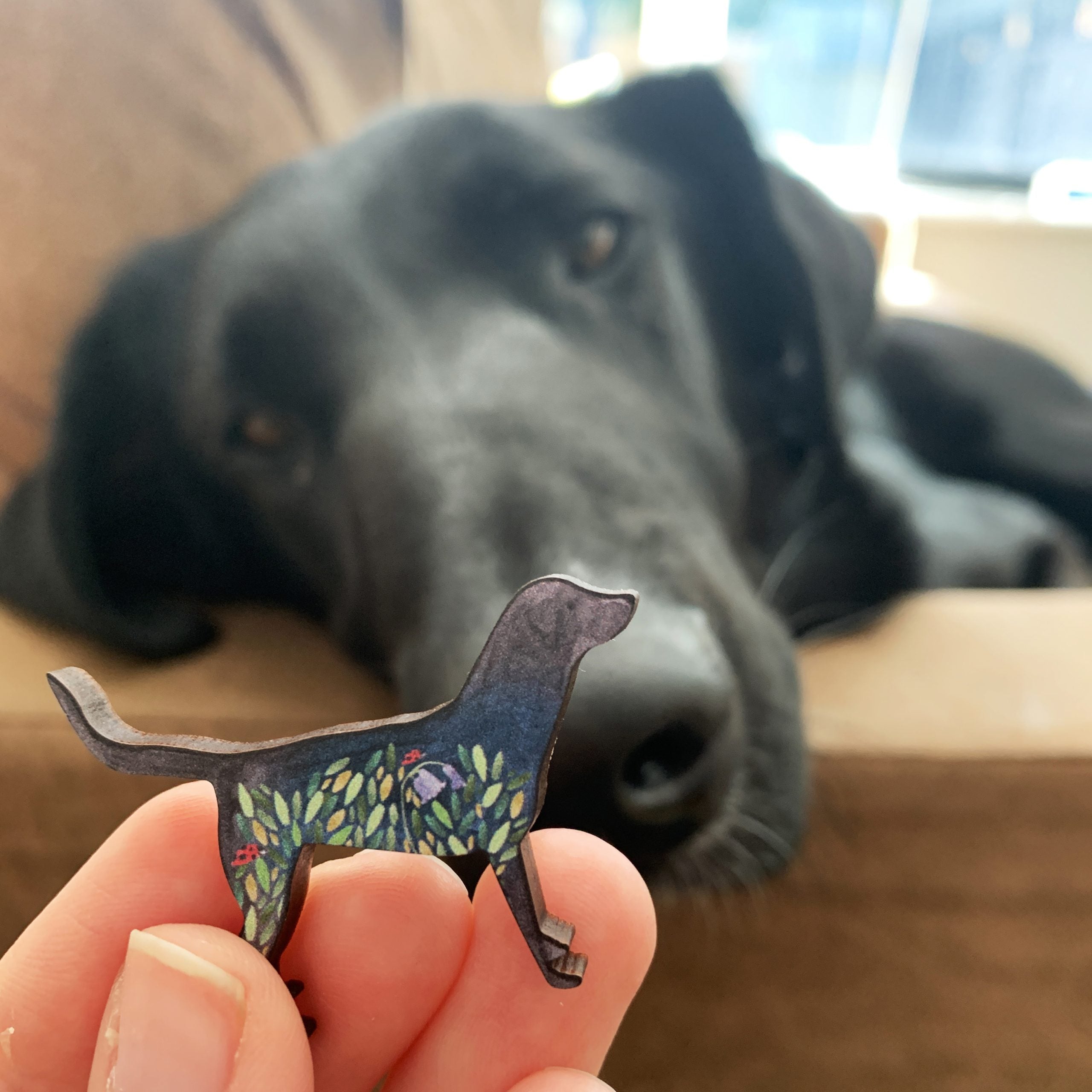 Black Labrador Wooden Pin - Gift for Dog Lover - Black Lab Gift ...