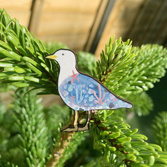 Seagull wooden pin