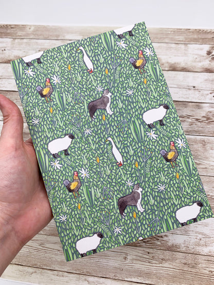 Farm Animals lined notebook
