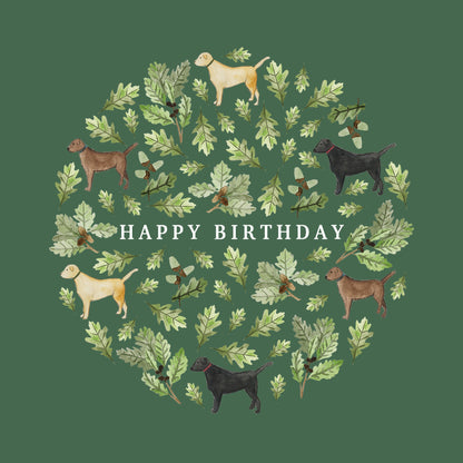 Labrador happy birthday card