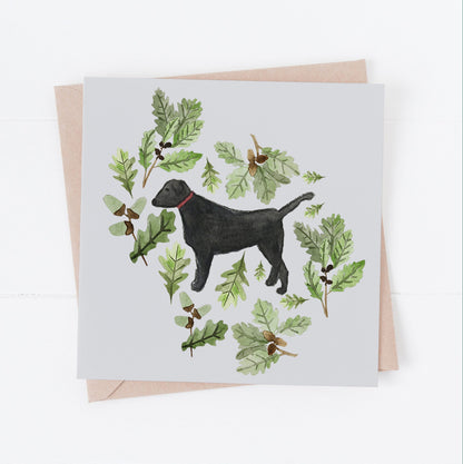 Black Labrador stationery gift set