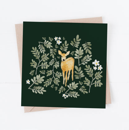 Deer blank greeting card