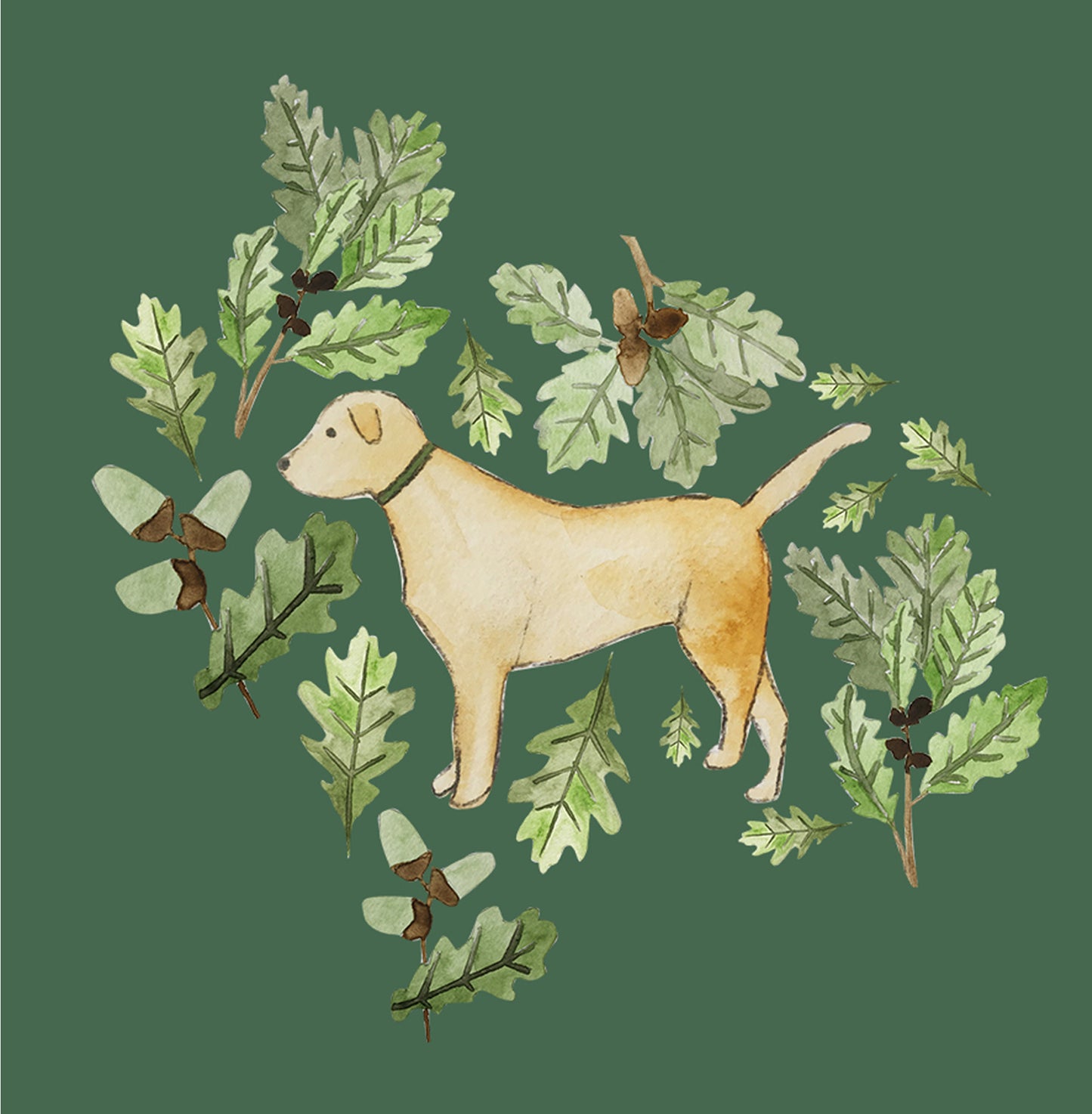 Golden Labrador greeting card