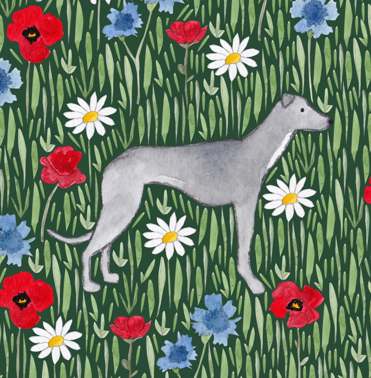 Greyhound greeting card