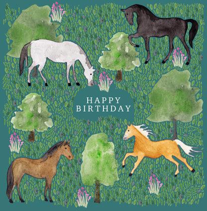 Horse happy birthday card